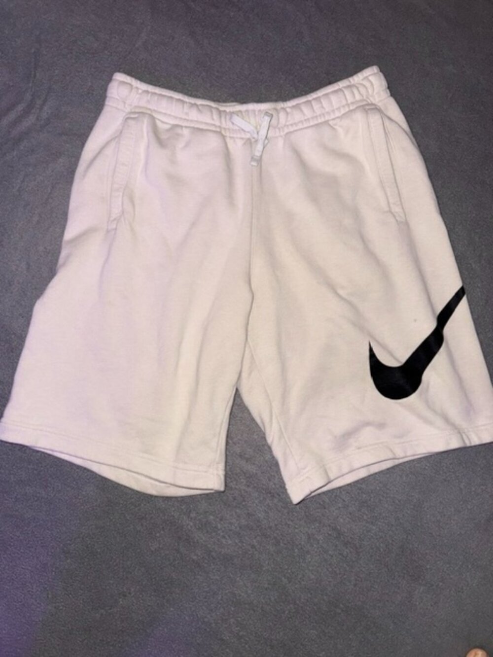 Nike Athletic Sweat Shorts Men’s Size M Cotton Blend Drawstring Logo Casual